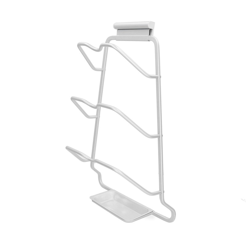 Pot Lid Organizer 30kg Load 3 Lid Capacity S Shaped