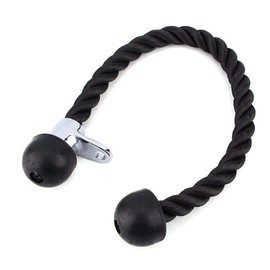 OFKPO Deluxe Gym Tricep Ropes 27-inch Rope Length Heavy Duty Polypropylene Braid Tricep Rope Pull Down (Black)