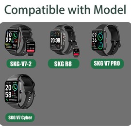 Compatible with SKG Smart Watch Charger Stand, Lamshaw Charging Stand Desk Watch Stand Holder Charging Dock Station Compatible with SKG V7-2, V7 Pro, V7 Cyber, R8 Smart Watch (Black)