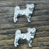 Pug Cufflinks, Pug Gifts, Pug Accessories, Dog Cufflinks, Hand Cast