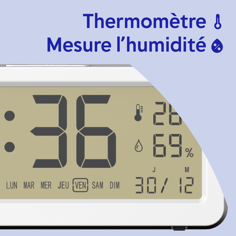 Mobility Lab Evoom EV313900 ORAS Digital Alarm Clock with Large