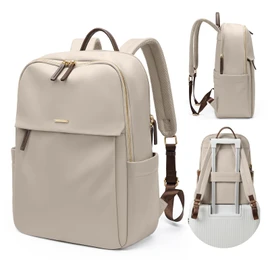 GOLF SUPAGS Women Laptop Backpack with Separate Laptop Compartment Fits 14 Inch Notebook Casual Daypack for Work Travel College Backpack Book Bags, Apricot, 14 Inch