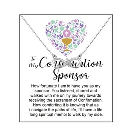 KUIYAI Religious Gift Thank You Gift for Sponsor Confirmation Sponsor Gift Sponsor Jewelry for Women (Sponsor Necklace)