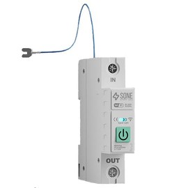 Sone Smart One WLAN Hutschiene Schalter 16A– Zeitschaltuhr Smart mit App Steuerung Tuya, Smart Life – WiFi Sicherungsautomat 63A mit Temperatur- & Energiemessung – Alexa & Google Home – N-Leiter Kabel