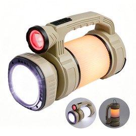 Solar Powered Portable LED Camping Lantern with Fan, Green, USB Rechargeable, Multipurpose Emergency Light with Polycrystalline Silicon Solar Panel