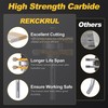 REKCKRUL 2 PCS Professional Tongue and Groove Router Bit Set,