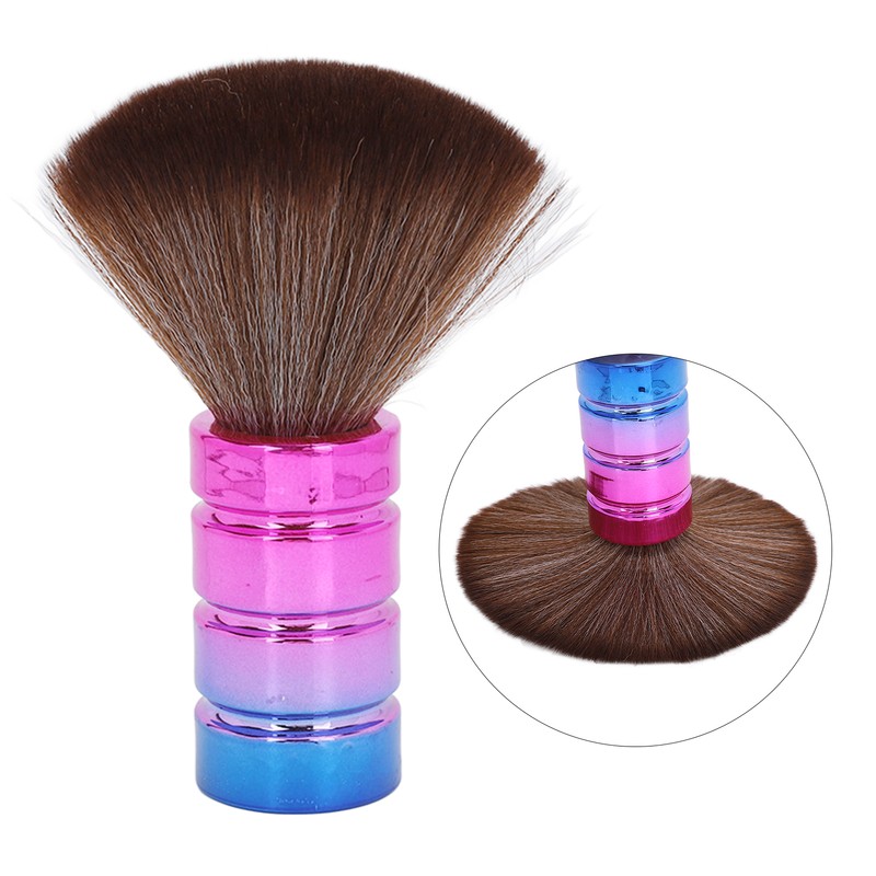 Neck Duster Brush Soft Nylon Bristles Electroplate Ergonomic Barber Hair