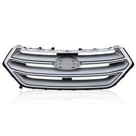 G-PLUS Chrome Front Upper Bumper Grille, Compatible with Ford Edge SE/SEL/Titanium 2015-2018, Hood Grill Replace For #FO1200560 FT4Z8200CA