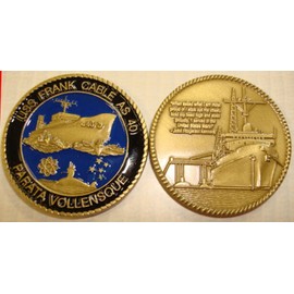 NAVY SUBMARINE TENDER  USS FRANK CABLE AS-40 MILITARY  CHALLENGE COIN