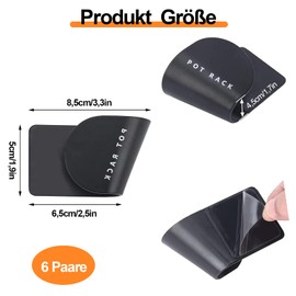 GVPOELR Pot Lid Holder, 6 Pairs Pot Lid Wall Holder, Pot Lid Holder, Wall Mounted Pan Lid Rack, Pot Lid Holder Wall, Pot Lid Holder, Wall Mounted Holder for Kitchen, Black