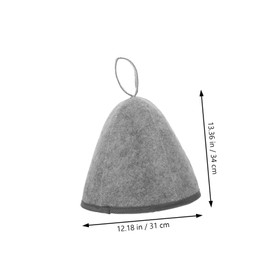 Vaguelly 2 pcs Sauna Hat Felt Sauna Hats for Men and Women Comfortable and Protective Shower Caps Moisture Absorbent for Spa and Bath Activities Grey with Edge Design
