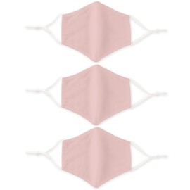Weddingstar 3 Pack Kid's Washable Cloth Face Mask Reusable and Adjustable with Filter Pocket - Blush Pink