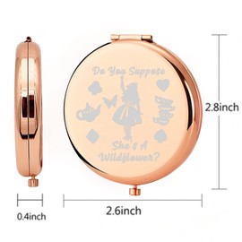 MYOSPARK Wonder Land Inspired Gifts Fairy Tales Gift Do You Suppose She's A Wildflower Compact Makeup Mirror ALS Fans Gift (You Suppose Mirror)