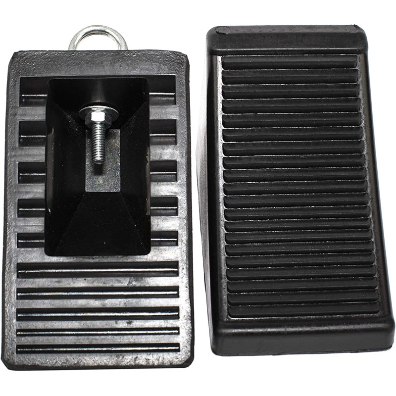 Unbranded 2 Pack MaxxHaul 50011 Rubber Wheel Chock with Eyelet