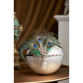 BABEYOND 1920s Flapper Headband Feather Headpiece Roaring 20s Gatsby Hair Accessories for Women