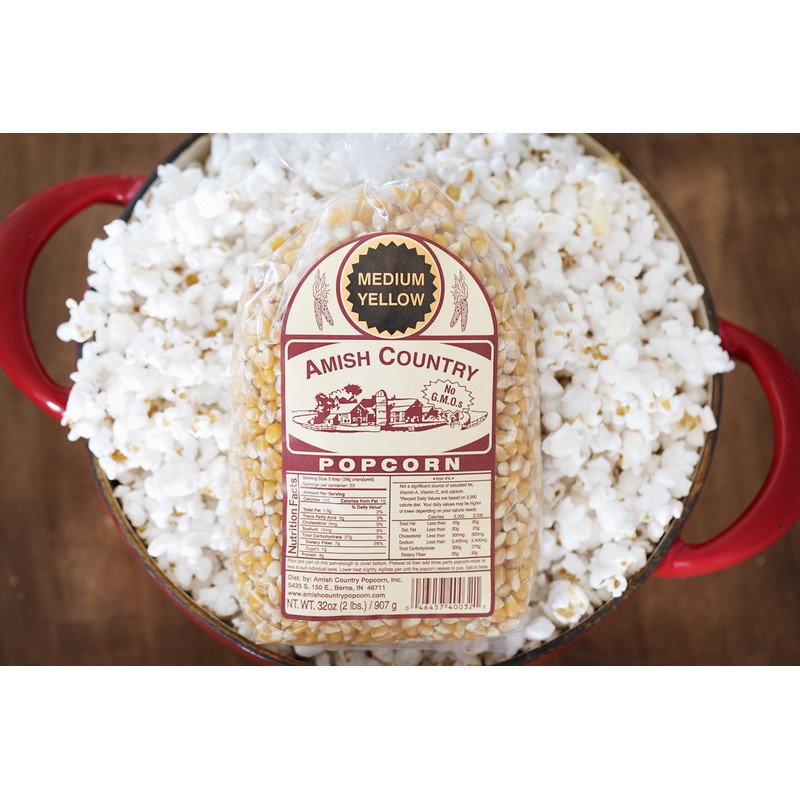 Amish Country Popcorn | 2 lb Bag | Medium Yellow