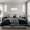 KELUOLY Modern LED Plug in Wall Sconces Set of Two,Chrome