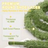YJRVFINE Fuzzy Round Shoe Laces: Soft Hiking Athletic Khaki Shoelaces