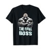 TF Brand The Final Boss Silverback Gorilla Design T-Shirt, Small,