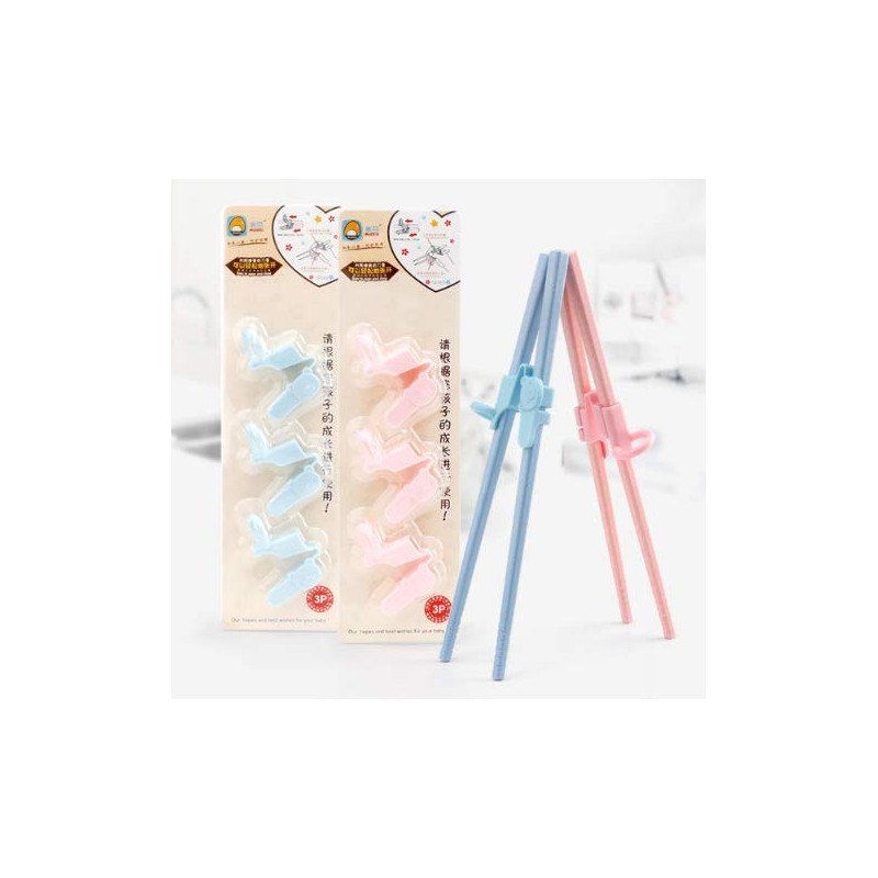 3-Piece Cute Chopsticks Helper Children's Chopsticks Set for Beginners Learning