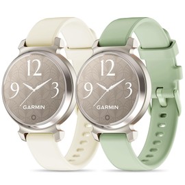 Wizvv Compatible with Garmin Lily 2 Silicone Band, 2 Pack Quick Release Soft Rubber Replacement Adjustable Sport Straps Compatible for Garmin Lily 2 Active/Classic Smart Watch Accessory for Women