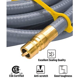 GASPRO 24 Natural Gas Hose with 3/8 Male Flare Quick Connect/Disconnect for BBQ Gas Grill-Fits Low Pressure Appliance-CSA