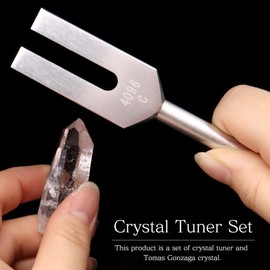 Crystal Tuner, Genuine Natural Crystal, with Point, Natural Stone from Thomas Gonzaga, Power Stone, 4096Hz, Sound Waves, Purifies, Tuning Fork, Healer Recommended