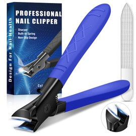 Nail Clippers Large for Thick Nails, Stainless Steel Nail Clippers for Toenails Fingernails, Portable Ultra Sharp Nail Cutter for Seniors Women Men, Strong Toenail Clippers with Wide Opening