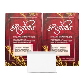 Reshma Beauty Rosemary Soap, Infused with Rosemary Oil and Olive Oil, Anti-Aging Face & Body Soap Bar, Suitable for Normal to Dry Skin, Calming and Rejuvenating, Pack of 2 (5.05oz Each)