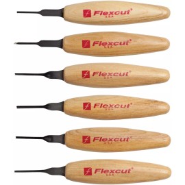 Flexcut Mixed Profile Wood Carbon Steel 6pc Carving Knives Micro Tool Set MT910