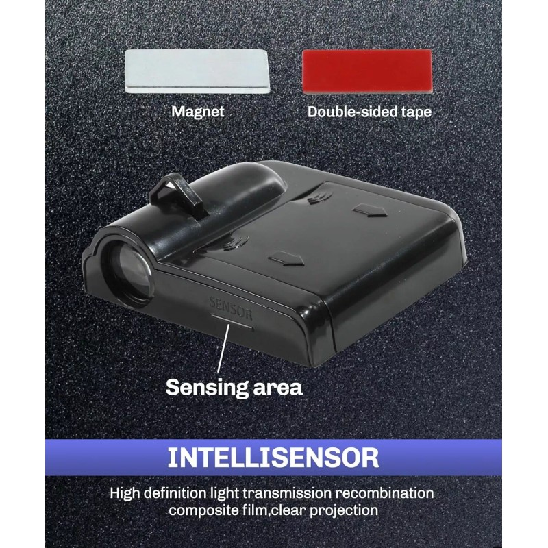 Evotech 2 Pcs American Flag Wireless LED Car Door Projection