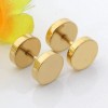 Unbranded 2X Stud Earrings Flat Circle Piercing Dot Earrings Stainless