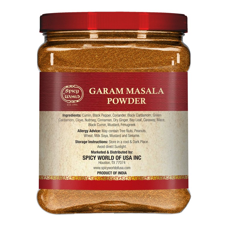 Spicy World Garam Masala Powder 1 Pound Bulk Jar -