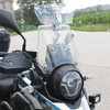 SINLIRU Universal Motorcycle Wind Deflector Clear Motorbikes Windscreen Adjustable Clip