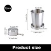 DIYCUT Pack of 2 Foldable Stainless Steel Drinking Cups, Portable