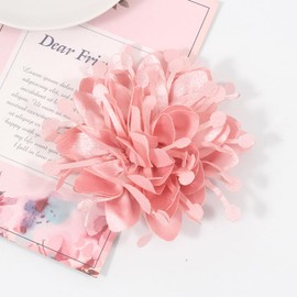 Mecool 3.94" Flower Hair Clips for Weddings Women's Party Brooches & Pins Corsage Women's Hair Jewellery | Ponytail Holder Ladies Brooches for Wedding | Hair Styling Accessories for Girl - Pink