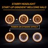 HARPUOU 7inch Flowing White/Amber DRL LED Motorcycle Start-up Headlight with