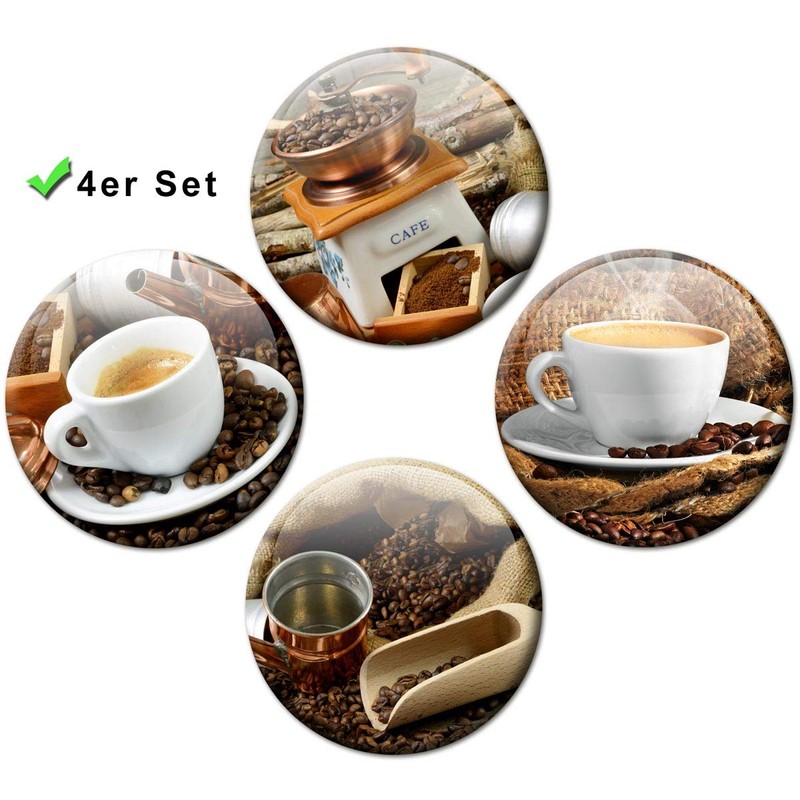 Fridge Magnets Coffee Cups Set of 4 Magnets for Magnetic