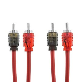 DS18 R20 Ultra Flex RCA, cable RCA macho a 2 machos, diseño divisor en Y, (20 pies)