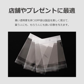 lifactlab. OPP Bag, Header, Tape, Perforated, Transparent Bag, For Hooks, Pack of 200 (Transparent Background, Interior Dimensions 2.8 x 3.9 inches (7 x 10 cm)