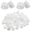 Qjaiune 60 Pcs 16mm (5/8") Plastic Hole Plugs, White Flush
