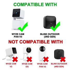 Cable de extensión de alimentación con conector en forma de L de 26 pies para cámara Wyze Cam Pan V3 y Blink para exteriores (3ª generación) – Cable de alimentación de carga plano resistente a la