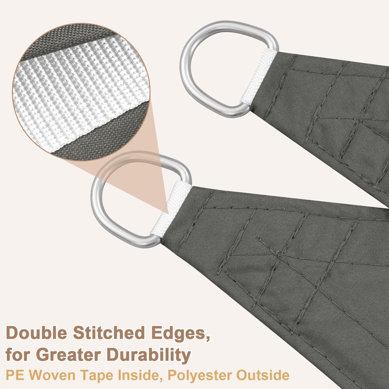 WOLTU Awning, Waterproof, 2.5 x 2.5 x 3.5 m, Triangular,