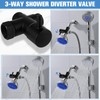 Nuanchu 4 Pack Alloy Shower Arm Diverter Valve for Hand