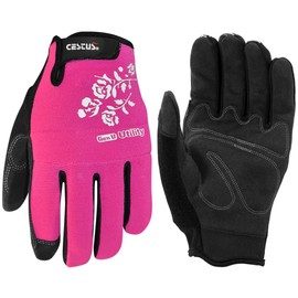 Cestus 6010, Pink Work Gloves Women, Guantes de Trabajo Para Mujer, Gardening Gloves for Women, Breathable Soft Durable (Medium)