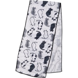 Maruwa Boeki 4008713-22 Small Edo Cool Towel, Cat Back, 7.9 x 39.4 inches (20 x 100 cm)