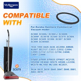 4 Pack Vacuum Belts for Sanitaire Commercial Upright SC679, Round Belt for Eureka Vacuum Cleaner,Replace Parts 30563B, 30563A