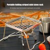 Folding Campfire Grill - Stainless Steel Firepit Grill Grate,Stainless Steel