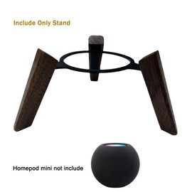 Wooden Tripod Stand for Homepod Mini,Tripod Holder with Metal Frame, Safe Stable Mount with Black Silicone pad for Apple HomePod Mini Home pod (only stand) (Wooden Stand)