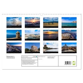 Reiseziele in Griechenland (Wandkalender 2026 DIN A3 quer), CALVENDO Monatskalender: Drei Orte in Griechenland neu entdeckt (CALVENDO Orte)